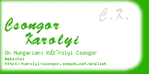 csongor karolyi business card